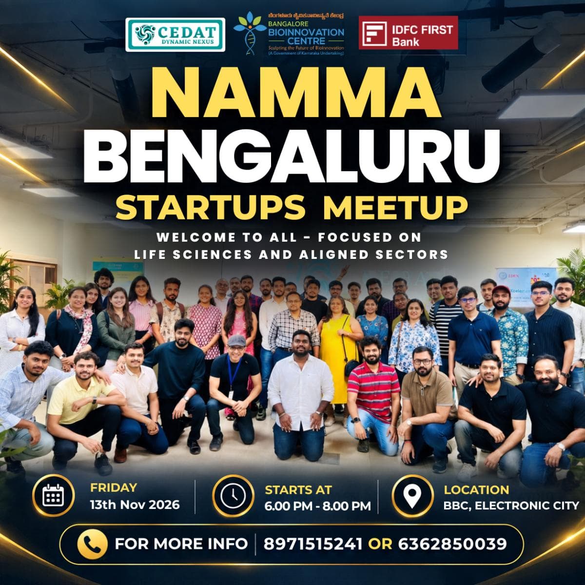 Namma Bengaluru Startups Meetup by CEDAT
